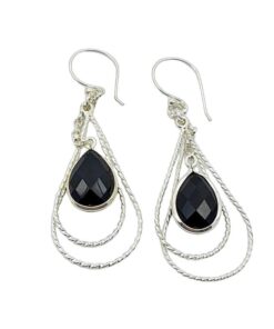 9/12 WIRE TEARDROP BLACK ONYX