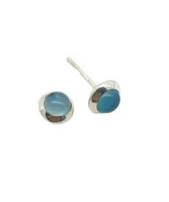 STUDS 5MM BLUE ONYX CAB