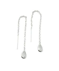 CZ CHAIN CLEAR TEAR 4X6MM