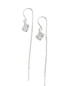 CZ SQUARE CHAIN WHITE