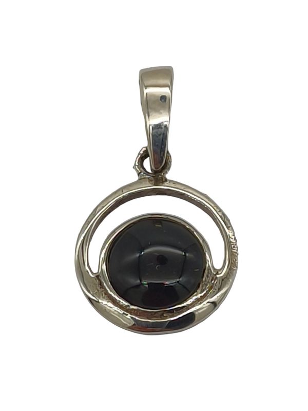 Sterling Silver Black Onyx Round Stud Earrings – 6mm, Hand Cut & Polished, 925