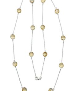 CITRINE FAC LONG NECKLACE - 90CM