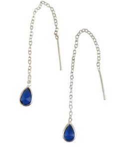 CZ CHAIN TEAR 4X5MM NAVY