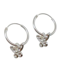 CZ HOOP BUTTERFLY