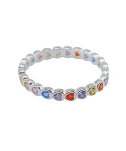 CZ MULTI HEART BAND
