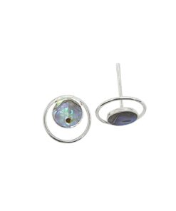 STUDS SHELL ABALONE IN CIRCLE
