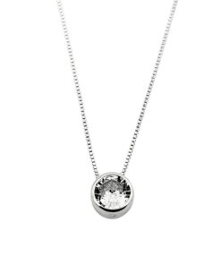 CZ ROUND CHAIN  6MM 45CM
